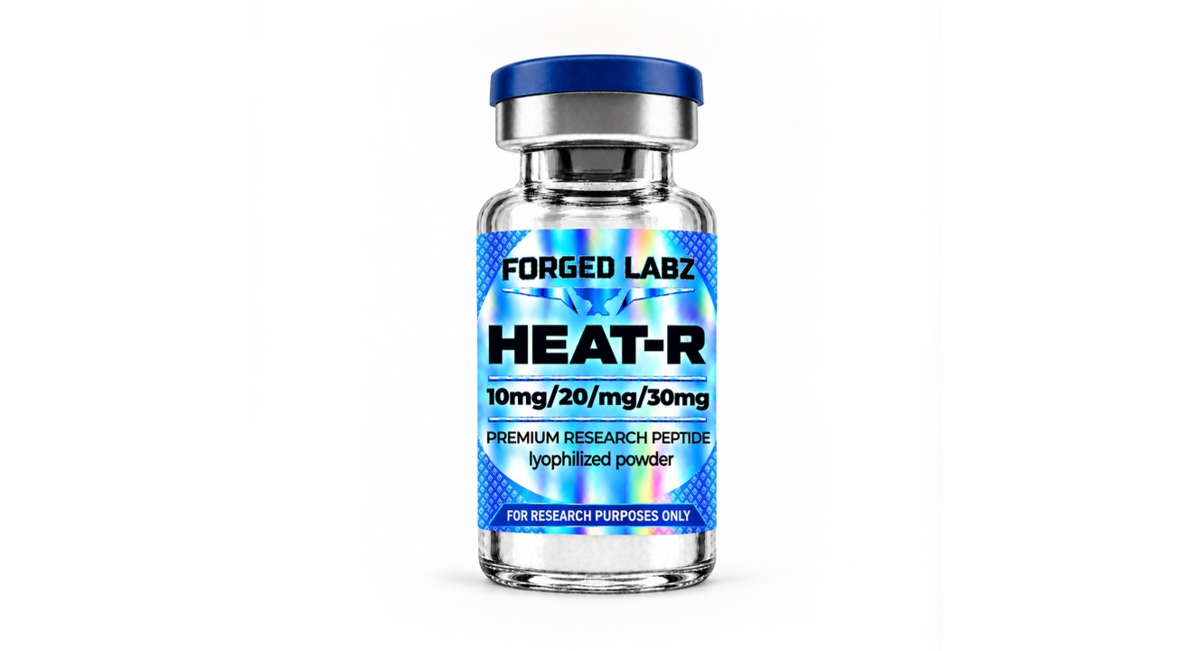 Heat-R research peptide vial